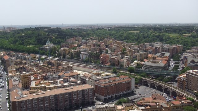 Vedere exterioara cu Tibrul de pe cupola