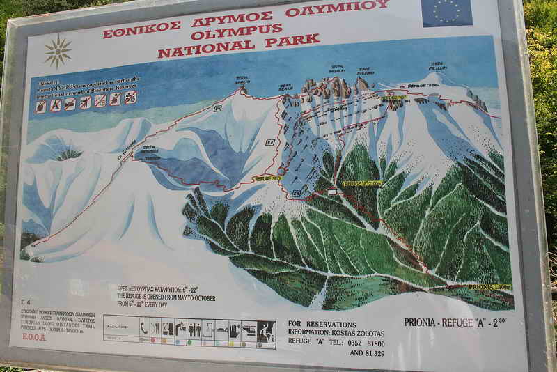 harta Muntelui Olimp